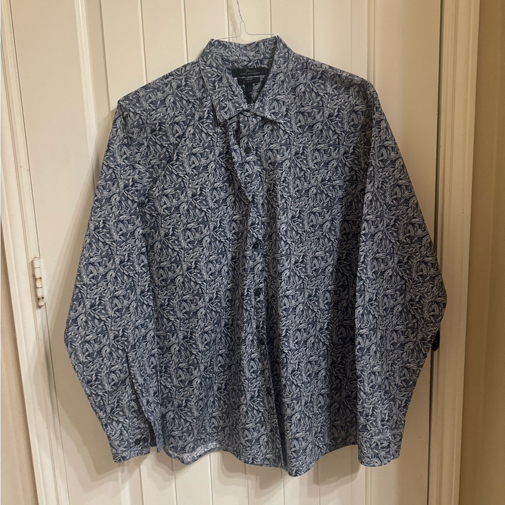 STARCH | BLUE | BUTTON UP | MENS | WORN